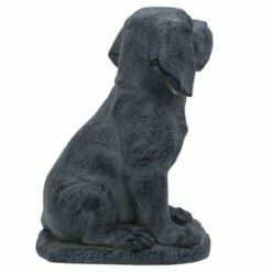 Hot Sale 🔥 Sagebrook Home 16" Resin Puppy Looking Up Outdoor Statue Gray 😀 -Garden Decor Shop unnamed file 9383