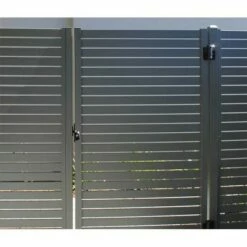 Budget 🧨 Stratco SC-10660 71 x 39 Inch Powder-Coated Aluminum Quick Screen, Non-Weld Adjustable Outdoor Horizontal Slat Gate Fencing, Black 🌟