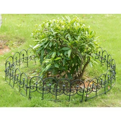 Deals 🤩 Gardenised Vinyl Wrought Iron- Look Garden Ornamental Edging, Lawn Picket Fence Landscape Panel Border, Flower Bed Barrier, One Piece ❤️ 5 Deals 🤩 Gardenised Vinyl Wrought Iron- Look Garden Ornamental Edging, Lawn Picket Fence Landscape Panel Border, Flower Bed Barrier, One Piece ❤️ - Image 3