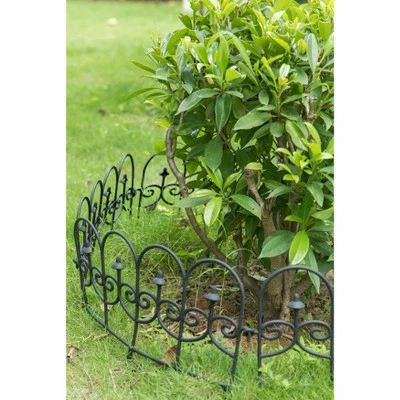 Deals 🤩 Gardenised Vinyl Wrought Iron- Look Garden Ornamental Edging, Lawn Picket Fence Landscape Panel Border, Flower Bed Barrier, One Piece ❤️ 6 Deals 🤩 Gardenised Vinyl Wrought Iron- Look Garden Ornamental Edging, Lawn Picket Fence Landscape Panel Border, Flower Bed Barrier, One Piece ❤️ - Image 4
