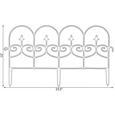 Deals 🤩 Gardenised Vinyl Wrought Iron- Look Garden Ornamental Edging, Lawn Picket Fence Landscape Panel Border, Flower Bed Barrier, One Piece ❤️ 7 Deals 🤩 Gardenised Vinyl Wrought Iron- Look Garden Ornamental Edging, Lawn Picket Fence Landscape Panel Border, Flower Bed Barrier, One Piece ❤️ - Image 5