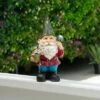 Flash Sale 👏 12" Polyresin Gnome With Flower Pot Statue - Alpine Corporation 🎁