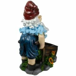 Cheapest 😍 Northlight 20" Blue and Brown Wheelbarrow Gnome Outdoor Garden Statue 🔔 -Garden Decor Shop unnamed file 9575