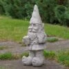Hot Sale 👍 Northlight 18.5-Inch Gray Gardener Gnome with Shovel and Flower Outside Statue 🔔