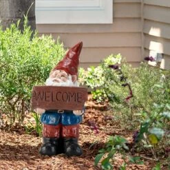 Top 10 ⭐ Alpine Corporation Alpine 22" Welcome Sign Magnesium Oxide Gnome Statue 🛒