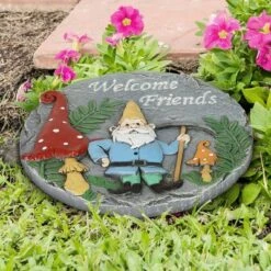 Budget 🤩 Welcome Friends Garden Gnome Stone - Exhart 🔔 -Garden Decor Shop unnamed file 9612