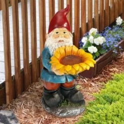 Wholesale ❤️ Design Toscano Sunflower Sammy Garden Gnome Statue - Multicolored 😉