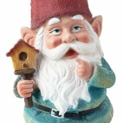 Promo 🧨 15" Polyresin Gnome Holding A Birdhouse Statue - Alpine Corporation 🎉 -Garden Decor Shop unnamed file 9660
