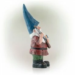 Discount 👏 Alpine Corporation Alpine 12" Hunting 👚 Shirt Magnesium Oxide Garden Gnome Statue Red 👏 -Garden Decor Shop unnamed file 9700