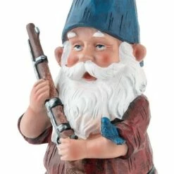 Discount 👏 Alpine Corporation Alpine 12" Hunting 👚 Shirt Magnesium Oxide Garden Gnome Statue Red 👏 -Garden Decor Shop unnamed file 9701