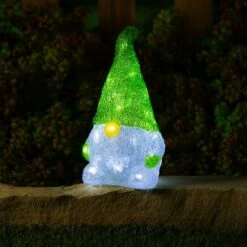 Cheapest 🛒 Evergreen Twinkling Light Gnome Garden Statue, Light Green 💯 -Garden Decor Shop unnamed file 9705