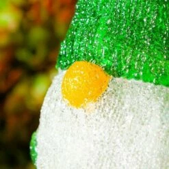 Flash Sale π₯ Evergreen Twinkling Light Gnome Garden Statue, Green π