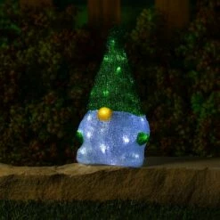 Flash Sale 🔥 Evergreen Twinkling Light Gnome Garden Statue, Green 🎁 -Garden Decor Shop unnamed file 9714