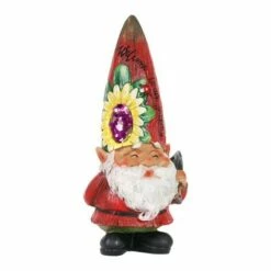 New 🤩 10.43" Resin Garden Gnome Red - Exhart 😀 -Garden Decor Shop unnamed file 9768