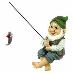 Deals 🎉 Design Toscano Ziggy, The Fishing Gnome Garden Sitter Statue - Multicolored 😀