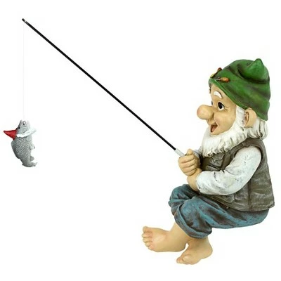 Deals π Design Toscano Ziggy, The Fishing Gnome Garden Sitter Statue - Multicolored π 7 Deals π Design Toscano Ziggy, The Fishing Gnome Garden Sitter Statue - Multicolored π - Image 5