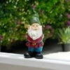 Outlet 😀 Alpine Corporation 11" Polyresin Bearded Garden Gnome Statue with Hat Green 🎉 -Garden Decor Shop unnamed file 9784