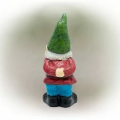 Outlet 😀 Alpine Corporation 11" Polyresin Bearded Garden Gnome Statue with Hat Green 🎉 -Garden Decor Shop unnamed file 9787