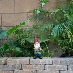Outlet βοΈ Alpine Corporation 11" Polyresin Hunting π Shirt Garden Gnome Statue Green β