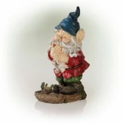 Cheapest 👍 Alpine Corporation 15" Polyresin Gnome Smiling Statue 😍 -Garden Decor Shop unnamed file 9827