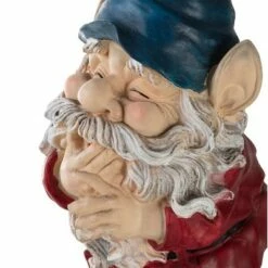 Cheapest 👍 Alpine Corporation 15" Polyresin Gnome Smiling Statue 😍 -Garden Decor Shop unnamed file 9829