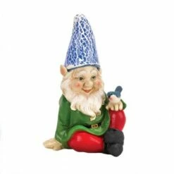 Promo 🎁 Zingz & Thingz Zingz & Thingz 7.25" Polyresin Cherry Gnome Solar Statue 🎁 -Garden Decor Shop unnamed file 9850