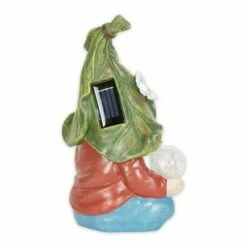 Budget ✔️ Zingz & Thingz Zingz & Thingz 11.6" Polyresin Meditating Gnome Solar Statue 😉 -Garden Decor Shop unnamed file 9865