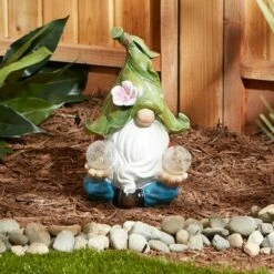 Budget ✔️ Zingz & Thingz Zingz & Thingz 11.6" Polyresin Meditating Gnome Solar Statue 😉 -Garden Decor Shop unnamed file 9867