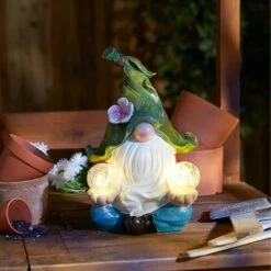 Budget ✔️ Zingz & Thingz Zingz & Thingz 11.6" Polyresin Meditating Gnome Solar Statue 😉 -Garden Decor Shop unnamed file 9868