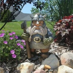 Cheapest 👏 Design Toscano Viking Victor Norse Dwarf Gnome Statue - Multicolored 🎉
