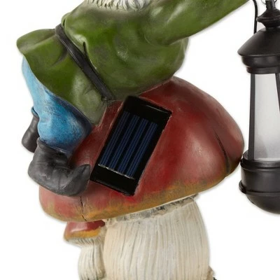 New π Zingz & Thingz Zingz & Thingz 8.5" Polyresin Gnome on Mushroom Solar Statue π 6 New π Zingz & Thingz Zingz & Thingz 8.5" Polyresin Gnome on Mushroom Solar Statue π - Image 4