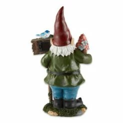 Outlet π₯ Zingz & Thingz Zingz & Thingz 15" Polyresin Solar Bluebird Gnome Welcome Statue π§¨